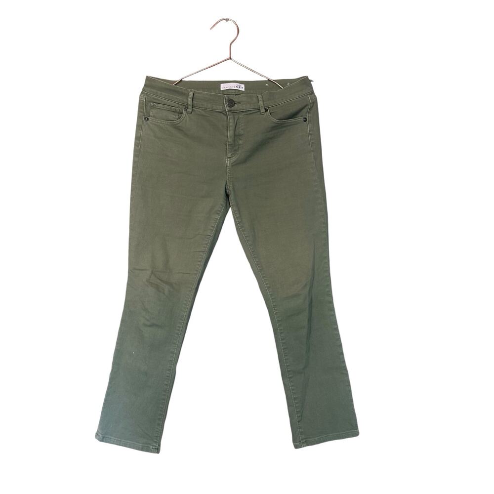Loft Sage Green Stretch Pants - Size 6 / 28 - Excellent